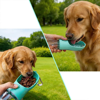 3-in-1 Portable Pet Water Bottle 20 Oz - Leak-Proof Dog Water Container with Poop Bag Dispenser for Travel, Hiking, and Outdoor Activities