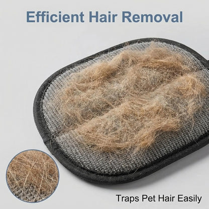 Electrostatic Pet Hair Remover Gloves - Two-Way Brush for Effective Grooming and Cleaning of Cat and Dog Hair - Portable Roller Tool